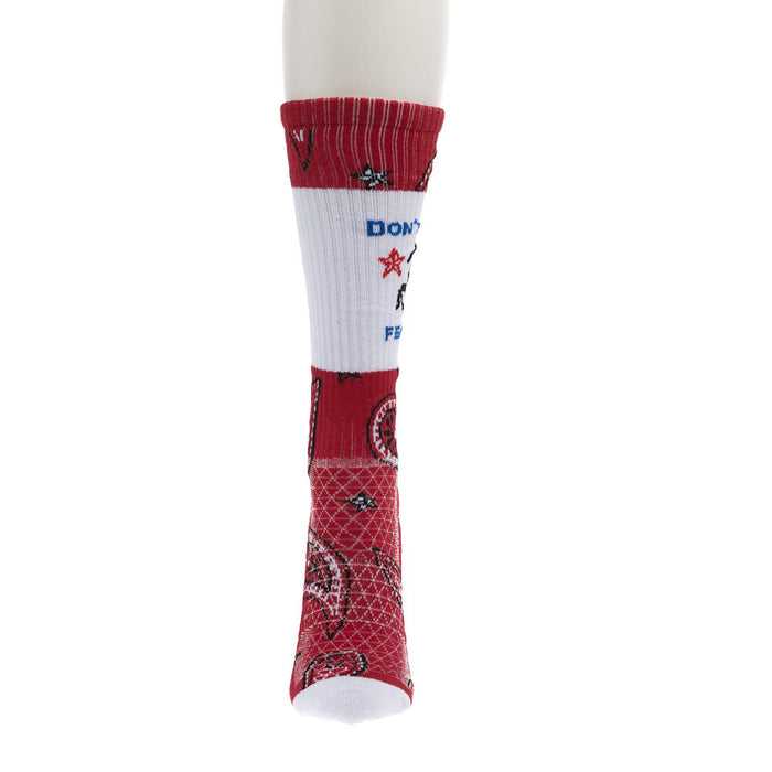 Lucky Chuck Women's Don't Ride Fear Red Performance Socks