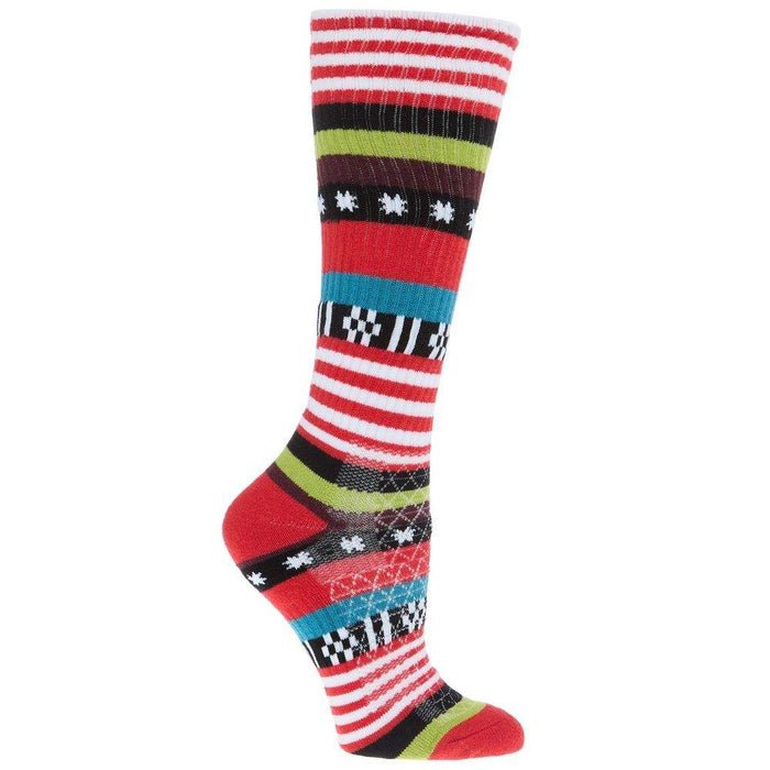 Lucky Chuck Fringe Serape Christmas Performance Crew Sock OSFM