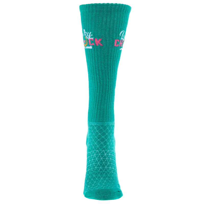 Lucky Chuck Logo Performance Crew Socks OSFM