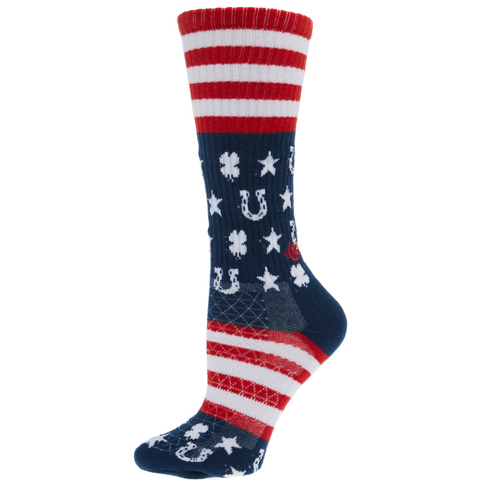 Lucky Chuck Stars and Stripes Performance Crew Socks