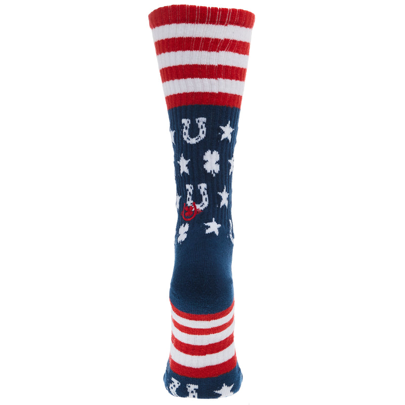 Lucky Chuck Stars and Stripes Performance Crew Socks