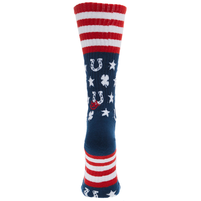 Lucky Chuck Stars and Stripes Performance Crew Socks