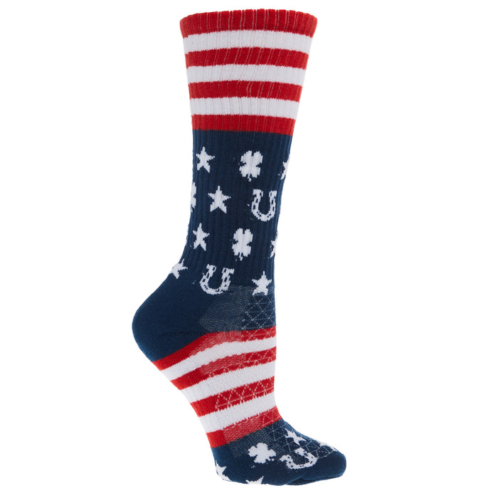 Lucky Chuck Stars and Stripes Performance Crew Socks