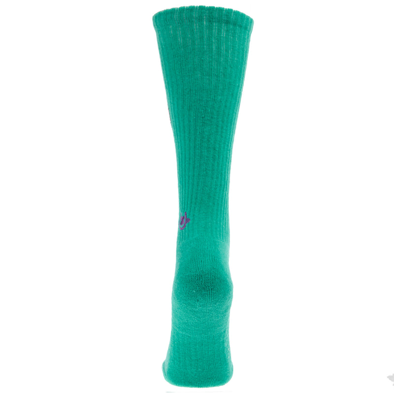 Lucky Chuck Island Cowgirl Teal Performance Crew Socks OSFM