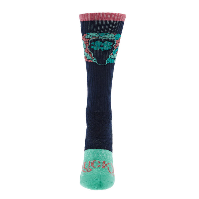 Lucky Chuck Clover Steer Head Performance Crew Socks