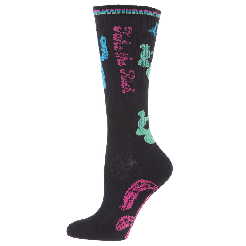 Lucky Chuck Take The Risk Neon Performance Crew Socks OSFM