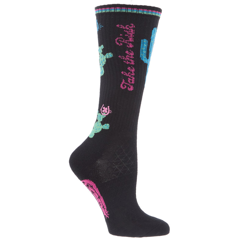 Lucky Chuck Take The Risk Neon Performance Crew Socks OSFM