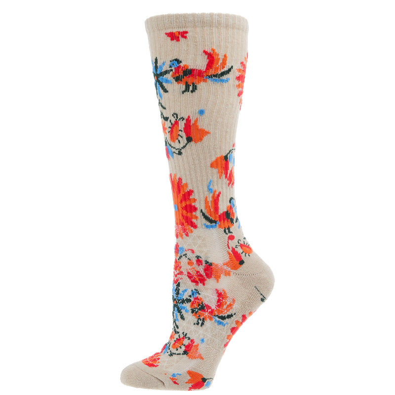 Lucky Chuck Otomi Tan Performance Crew Socks OSFM