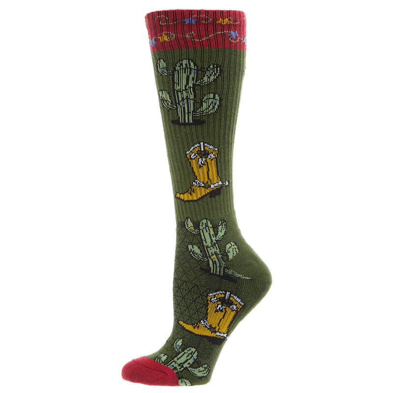 Lucky Chuck Get a Little Western Performance Crew Socks OSFM