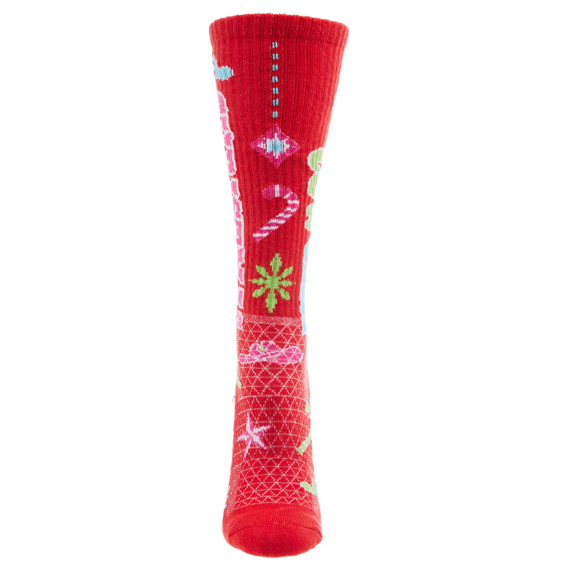 Lucky Chuck Cowgirl Christmas Performance Crew Socks OSFM