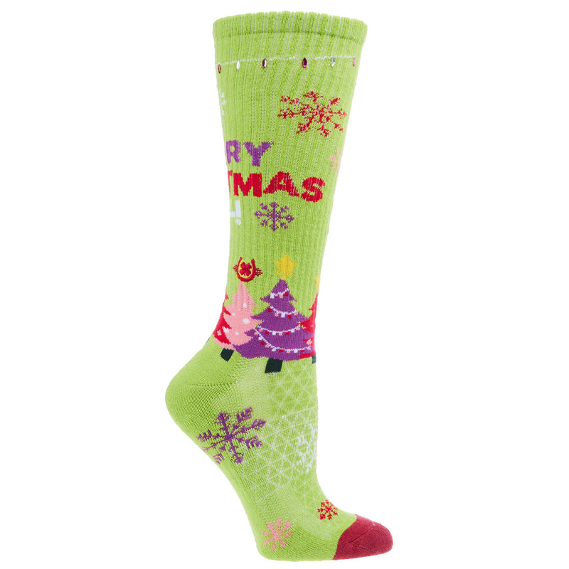 Lucky Chuck Merry Christmas Y`all Performance Crew Socks
