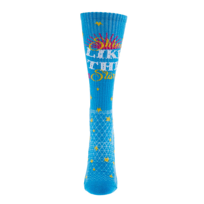 Lucky Chuck Turquoise Shine Like The Stars Performance Crew Socks