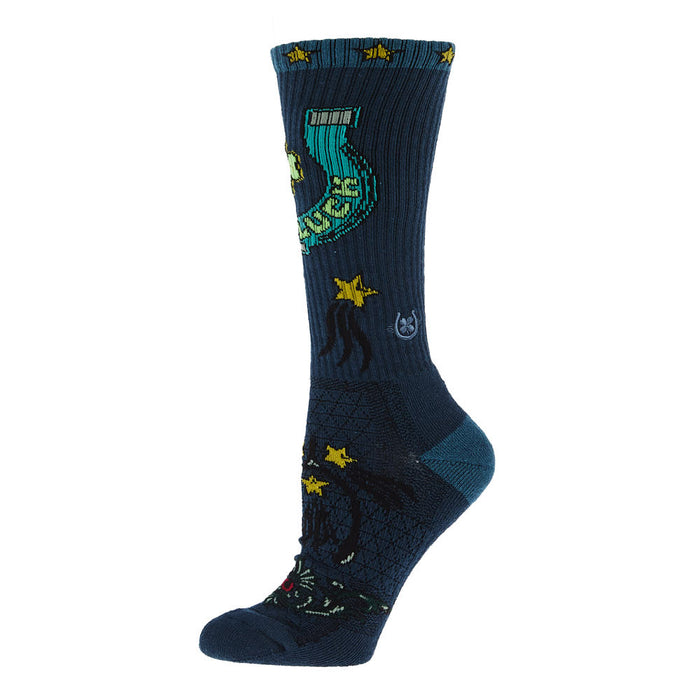 Lucky Chuck Horseshoe Blue Performance Crew Socks