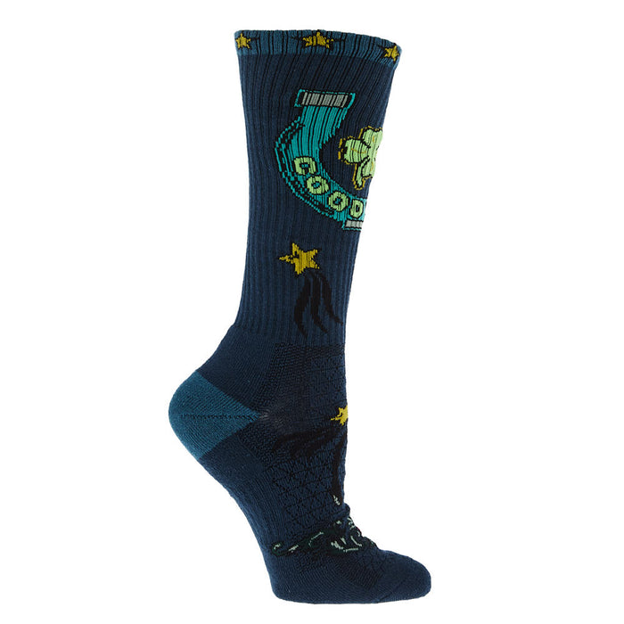 Lucky Chuck Horseshoe Blue Performance Crew Socks