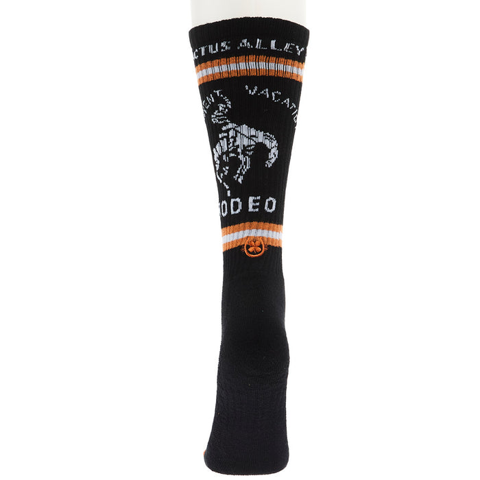Lucky Chuck Cactus Alley Correctional Vacay Black Crew Socks