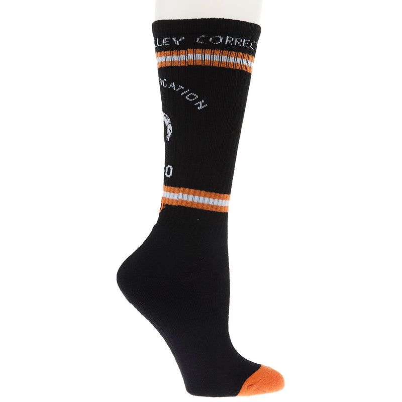 Lucky Chuck Cactus Alley Correctional Vacay Black Crew Socks