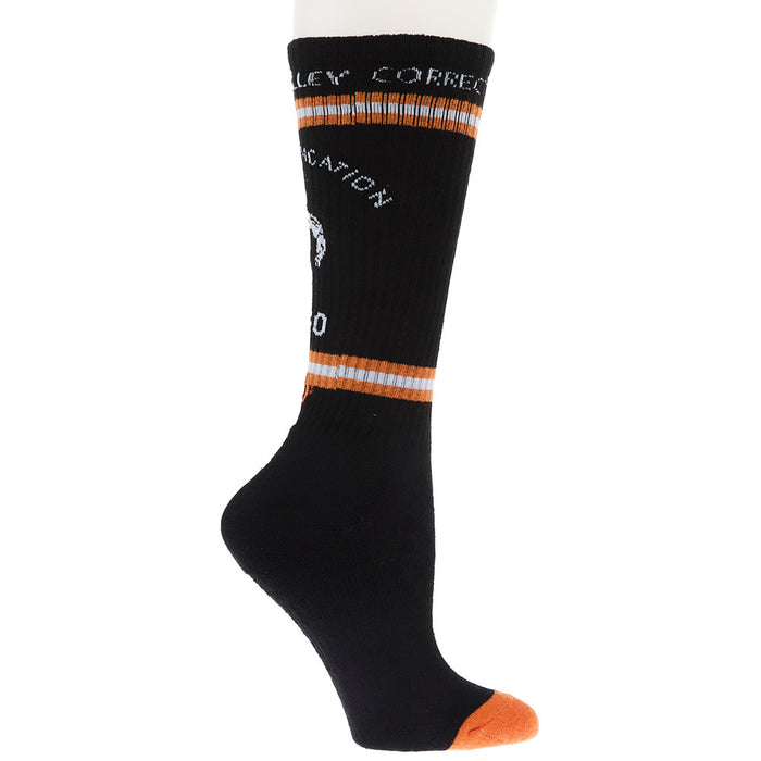 Lucky Chuck Cactus Alley Correctional Vacay Black Crew Socks