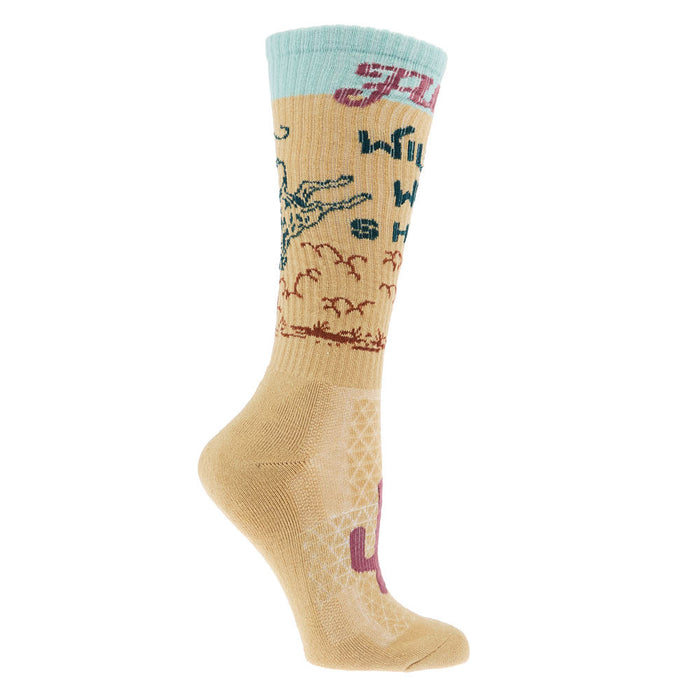 Lucky Chuck Cactus Alley Wild West Show Performance Crew Socks OSFM