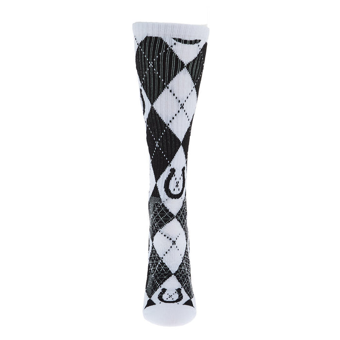 Lucky Chuck Argyle Black/White Performance Crew Socks