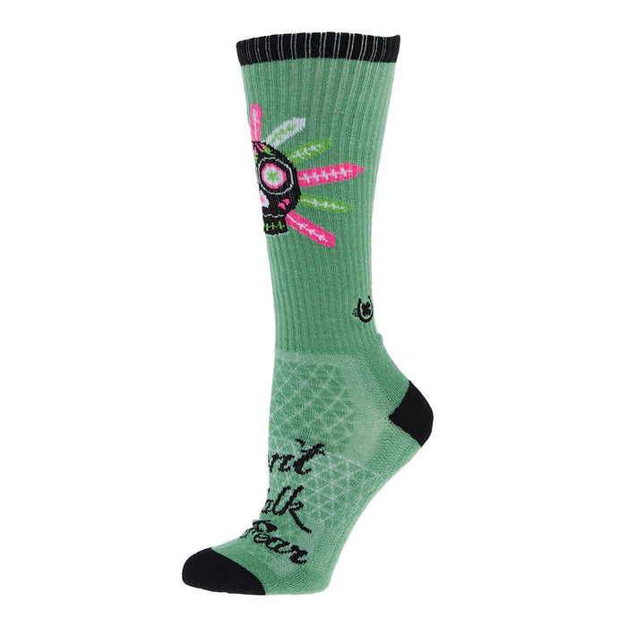Lucky Chuck Don't Walk In Fear Sage Performance Crew Socks
