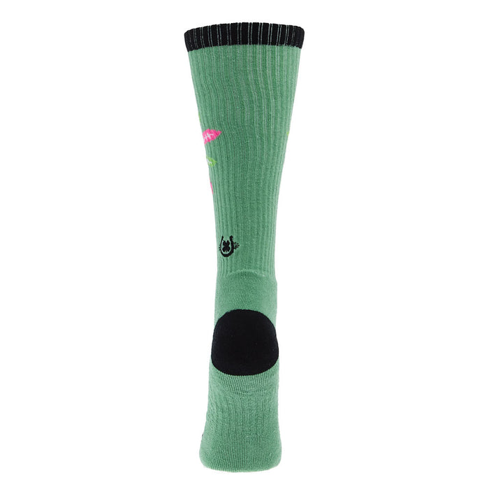 Lucky Chuck Don't Walk In Fear Sage Performance Crew Socks