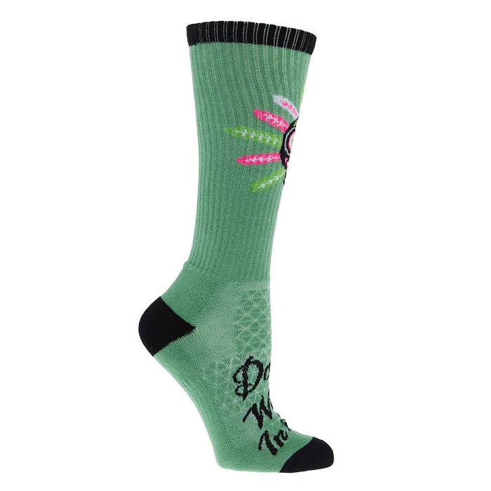 Lucky Chuck Don't Walk In Fear Sage Performance Crew Socks