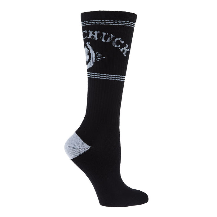 Lucky Chuck Retro Black and White Performance Crew Socks