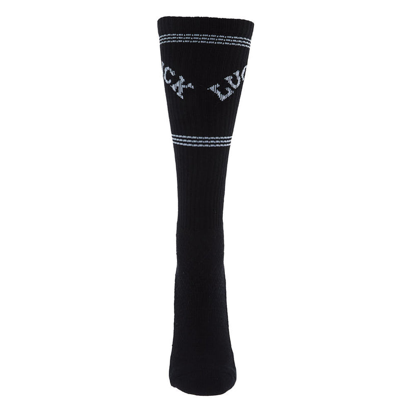 Lucky Chuck Retro Black and White Performance Crew Socks