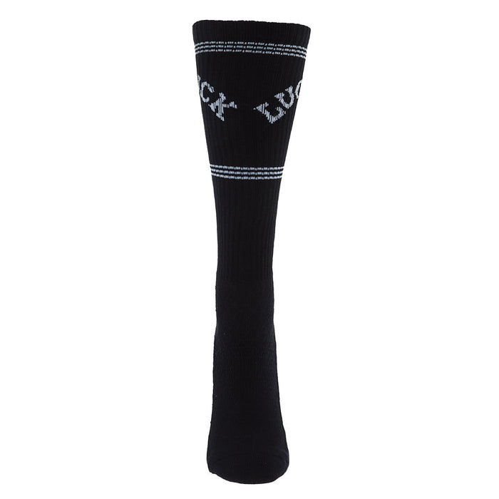 Lucky Chuck Retro Black and White Performance Crew Socks