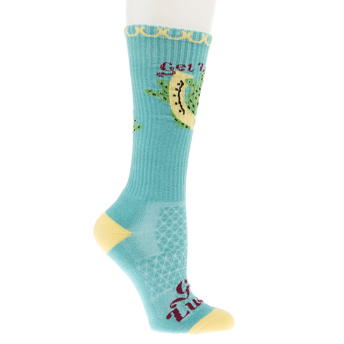 Lucky Chuck Get Aqua Performance Crew Socks