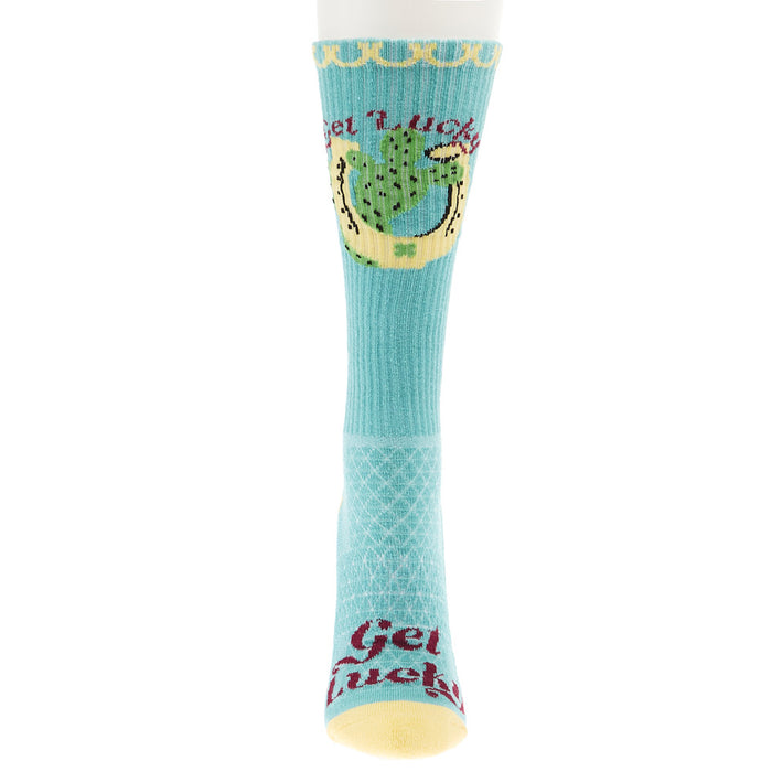 Lucky Chuck Get Aqua Performance Crew Socks
