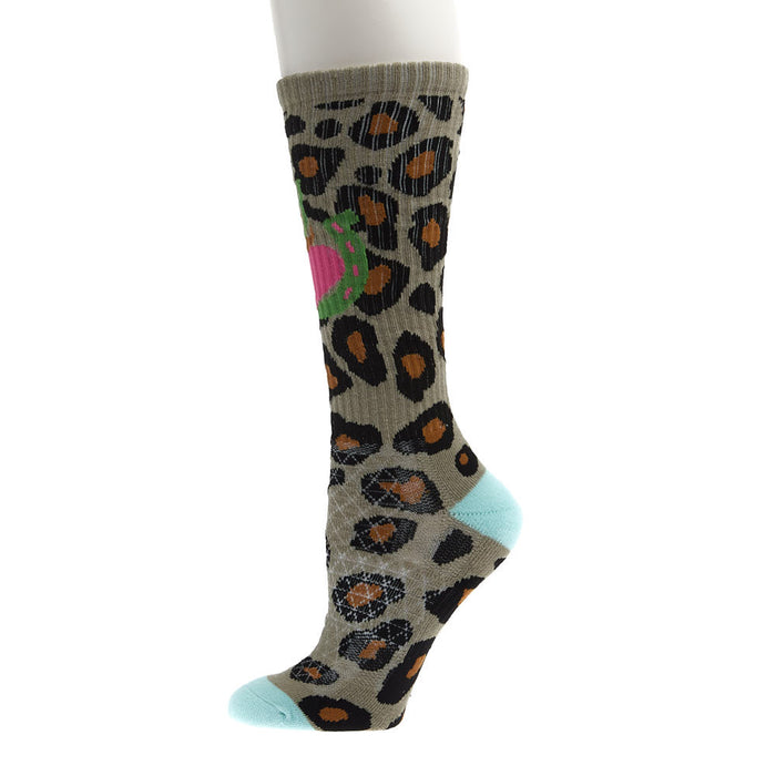 Lucky Chuck Women's Leopard Diva Performance Socks