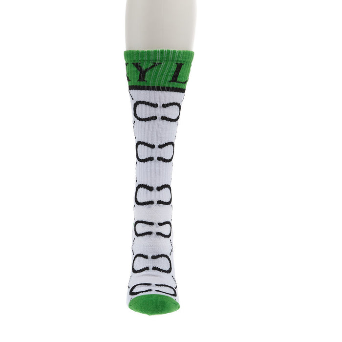Lucky Chuck Women's High Maintenance Cowgirl Kelly Green/ White Performance Socks