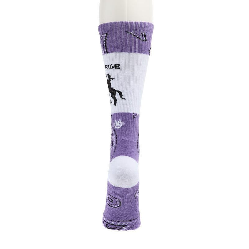 Lucky Chuck Don’t Ride in Fear Lavender Performance Socks