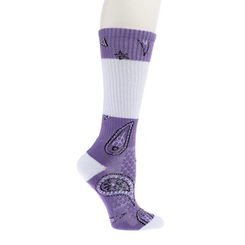 Lucky Chuck Don’t Ride in Fear Lavender Performance Socks