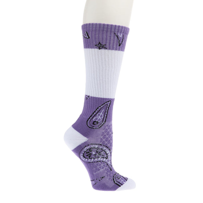 Lucky Chuck Don’t Ride in Fear Lavender Performance Socks