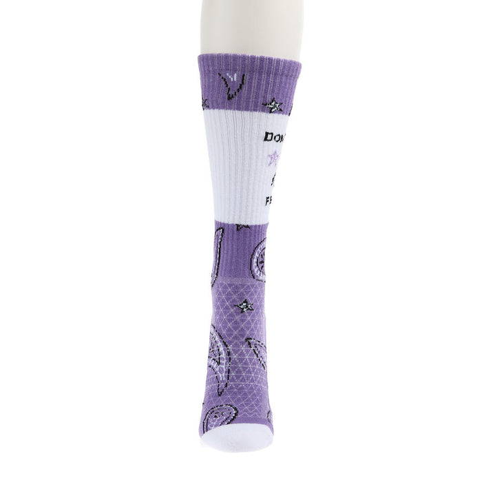 Lucky Chuck Don’t Ride in Fear Lavender Performance Socks