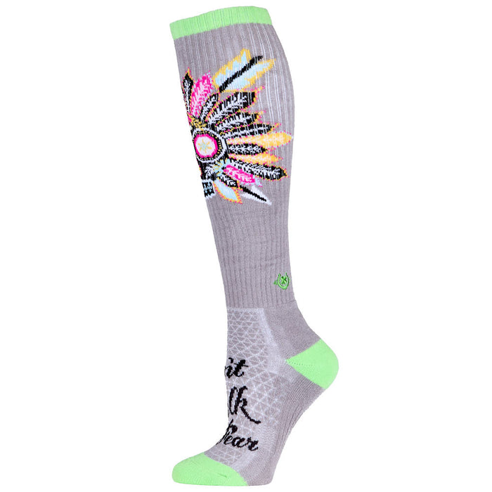 Lucky Chuck Don’t Walk In Fear Gray Performance Boot Socks