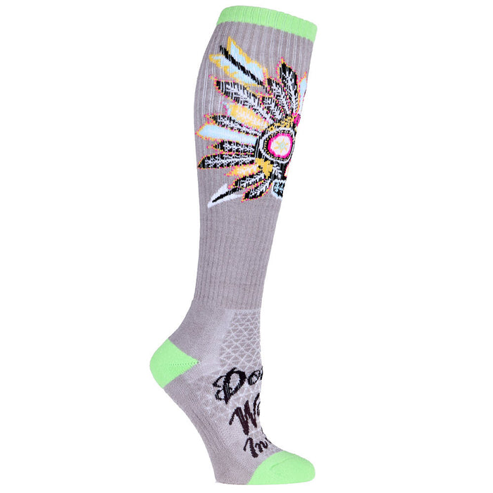 Lucky Chuck Don’t Walk In Fear Gray Performance Boot Socks