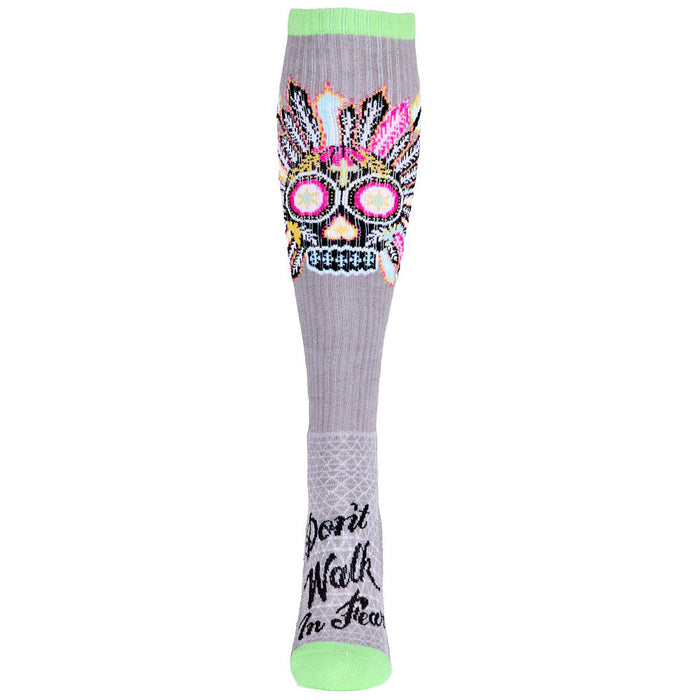 Lucky Chuck Don’t Walk In Fear Gray Performance Boot Socks