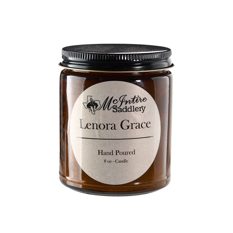 Mcintire Saddlery Lenora Grace 8oz Candle