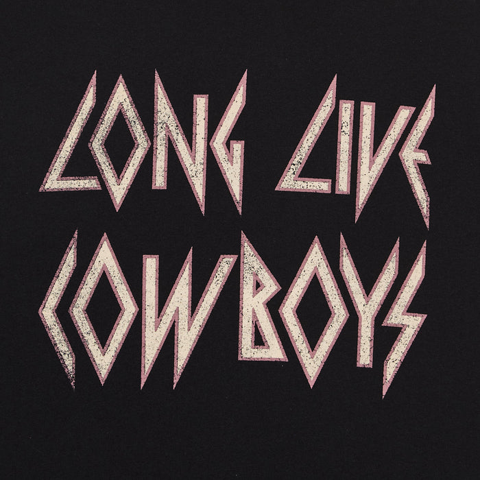 Lotus Fashion Women's Long Live Cowboys Black Tee Shirt