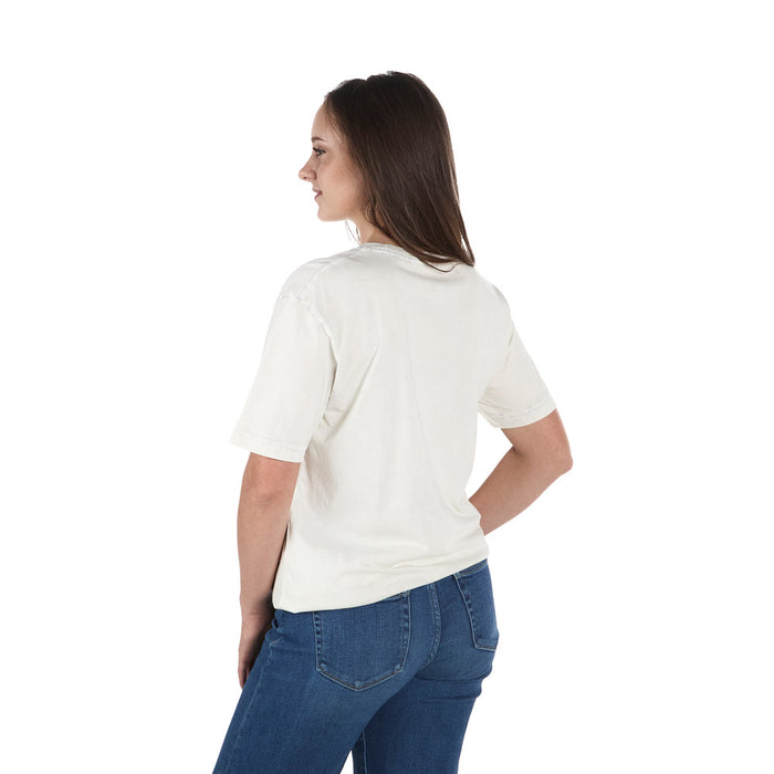 Lotus Fashion Women's Off White Running Horses Tee Shirt