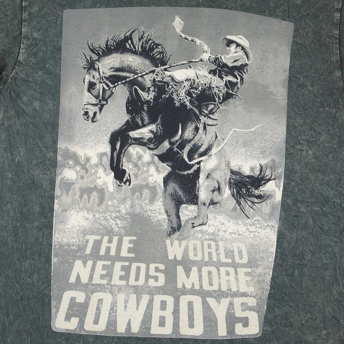 Lotus Fashion Women's World Needs More Cowboys Grey Tee Shirt