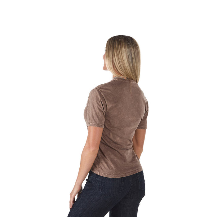 Lotus Fashion Women's Mocha Mineral Wild West Cowboy Tee Shirt