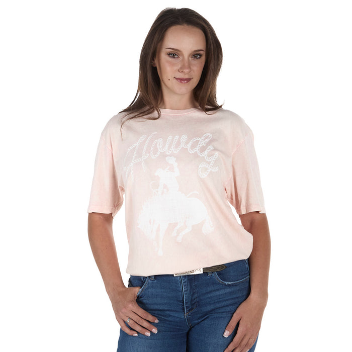 Lotus Fashion Women's Pink Howdy Tee Shirt