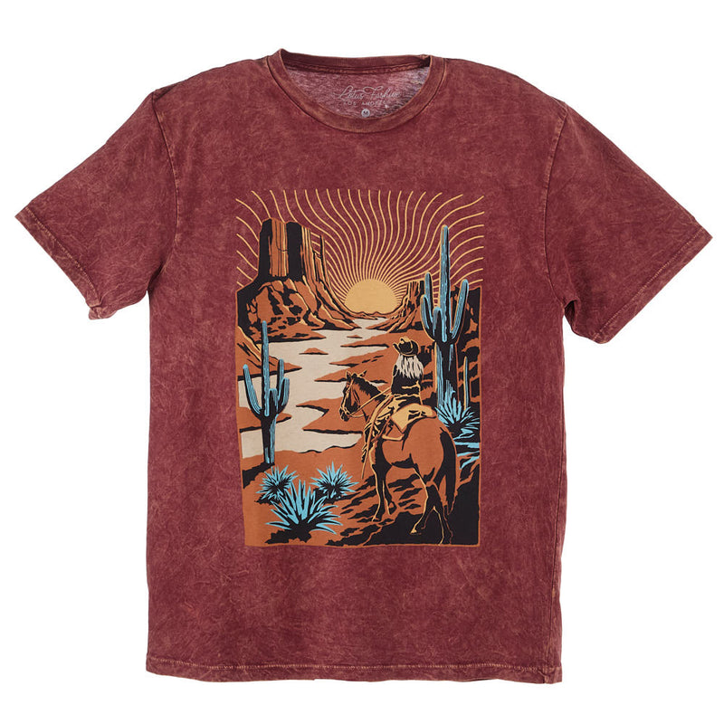 Lotus Fashion Women's Western Way of Life Wine Tee Shirt