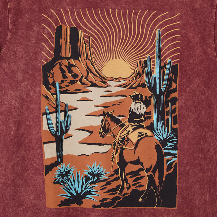 Lotus Fashion Women's Western Way of Life Wine Tee Shirt