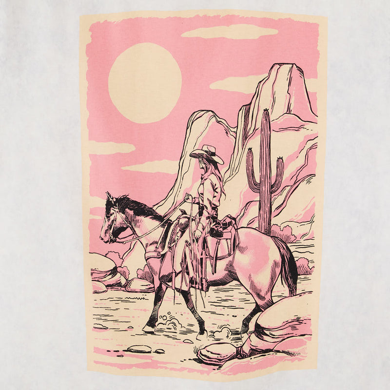 Lotus Fashion Womens White Wild West Cowgirls Tee