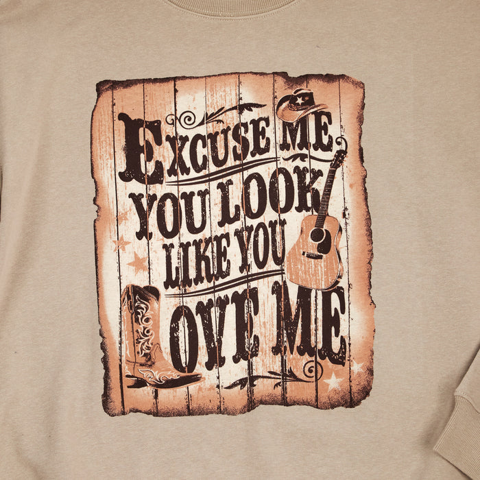 Lotus Fashion Womens Mocha You Look Like You Love Me Sweatshirt